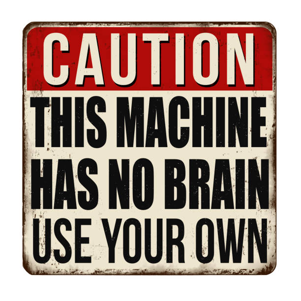 istock This machine has no brain use your own vintage rusty metal sign 1502543592