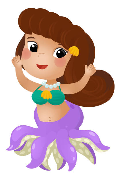 istock cartoon scene with happy young mermaid octopus swimming on white background illustration for children 1502544295