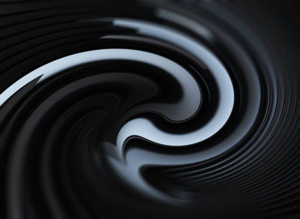 istock Abstract spiral background in black and white pattern.3d illustration 1502547856
