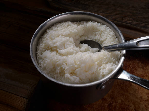istock Steamed Rice in a stainless steel pot 1502556807