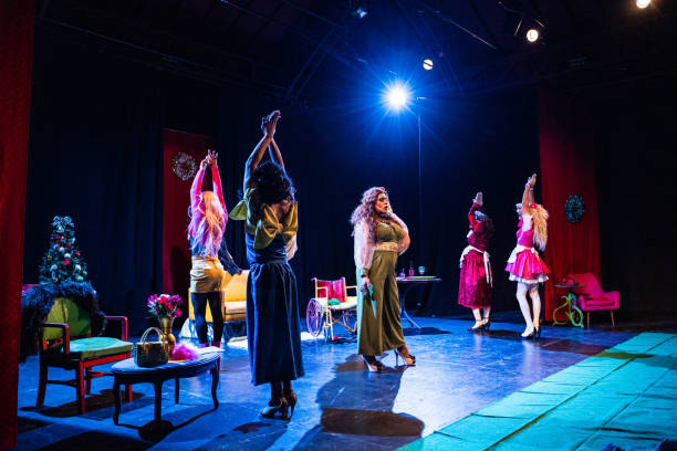 istock Drag queens doing a dance performance in a theater play 1502556958