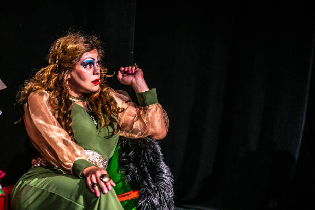 istock Drag queen performing in a theater play 1502557122