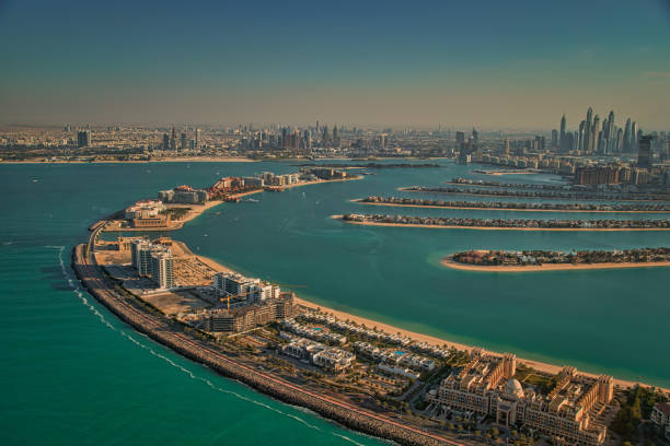 istock Dubai Palm Islands photographed from a helicopter. 1502562458