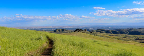 Foothills above Boise, Idaho in early summer stock photo