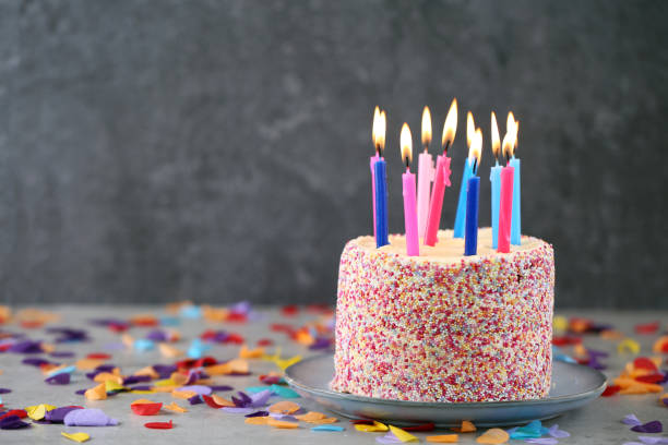 Birthday cake stock photo