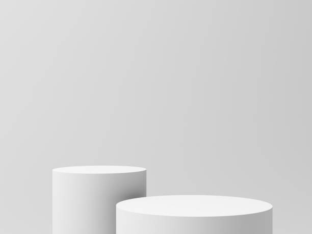 istock Product display. Display plinths. Stand. White color. 3d illustration. 1502573078