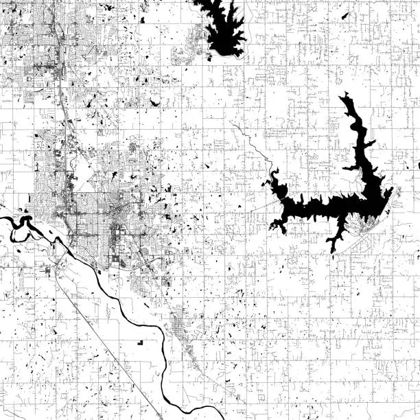 Vector illustration of Norman, Oklahoma, USA Vector Map