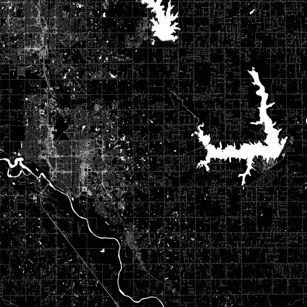 Vector illustration of Norman, Oklahoma, USA Vector Map