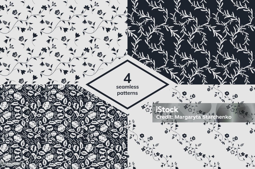 Seamless Patternes Seamless Patterns Set Stock Illustration - Download Image Now ...