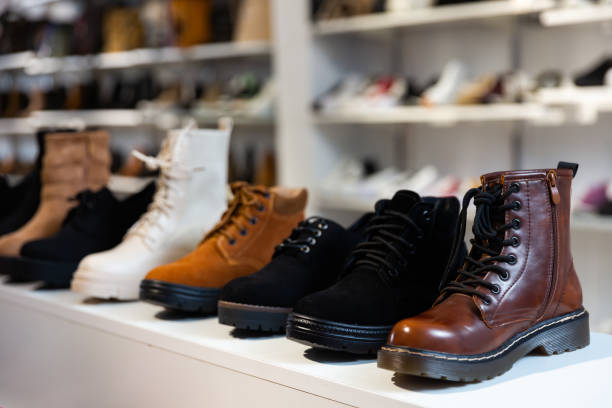 istock Showcase with casual stylish shoes 1502631571