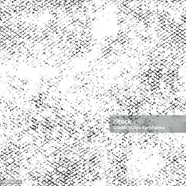 Distressed Checker Pattern Seamless Pattern Abstract Texture With Fine Mesh Scratched Check Black ...
