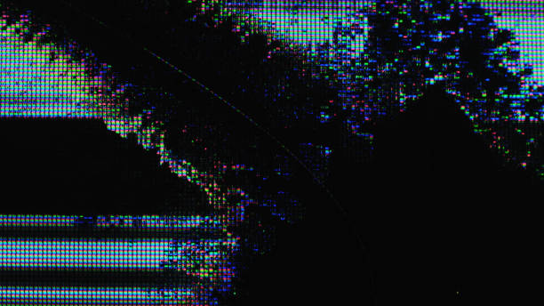 istock Pixel glow glitch mosaic color light dots texture 1502674438