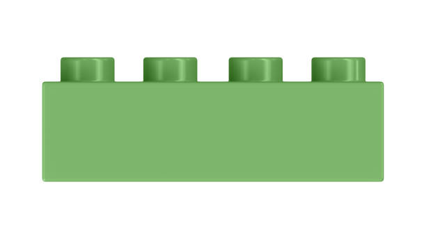 istock Grass Green Toy Block Isolated on a White Background. 1502675044