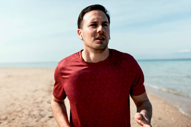 istock Close-up of a healthy man running 1502677100