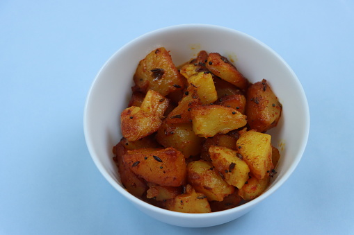 Alu( Potato) Dum ( Boiled) is a very famous dish in Sikkim, spicy curry prepared with lots and lots of chillies, onion and Garlic, Local food