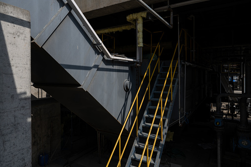 Equipment stairs in industrial plants