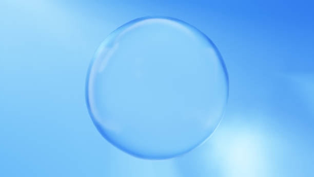 istock 3D Illustration.One transparent sphere on light blue background. (horizontal) 1502706089