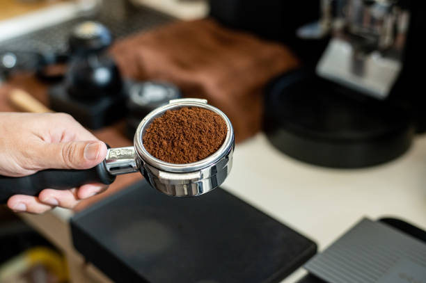 istock Glass of coffee on the table 1502710399