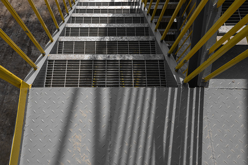 Equipment stairs in industrial plants