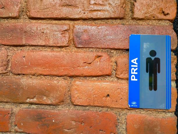 istock Toilet place marker reading 