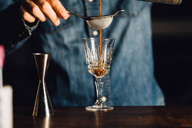 istock Espresso Martini Cocktail boozy vodka, espresso, coffee liqueur and syrup 1502727426