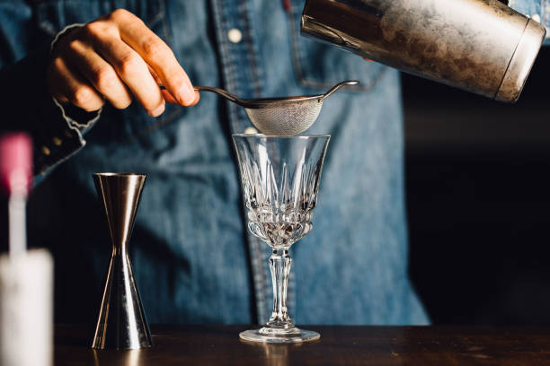 istock Espresso Martini Cocktail boozy vodka, espresso, coffee liqueur and syrup 1502727436