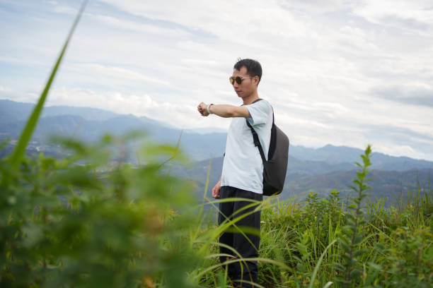 istock Traveler looking at smart watch 1502730592