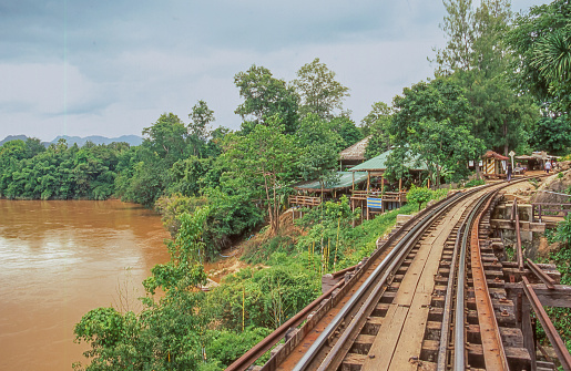 A view of the River Kwai (more correctly Khwae Noi River or Khwae Si Yok River) from the infamous Death Railway in Thailand.