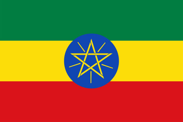 ilustrações, clipart, desenhos animados e ícones de forma da bandeira da etiópia. bandeira da forma do projeto da etiópia. - beta israel