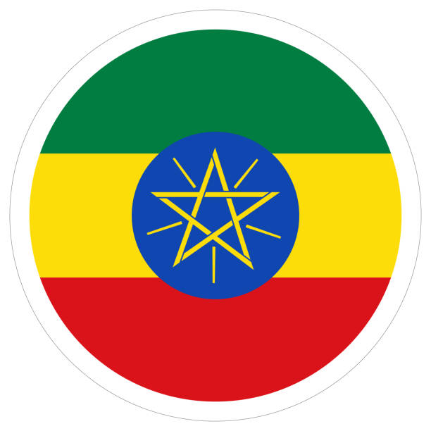 форма флага эфиопии. форма дизайна флага эфиопии. - beta israel stock illustrations