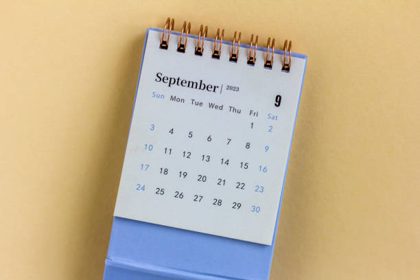 istock Desktop calendar for September 2023. Calendar for planning, assigning, organizing and managing each date. 1502766466