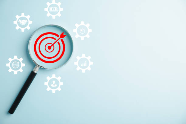 istock Magnifier in hand, close-up analysis of a target icon 1502770457