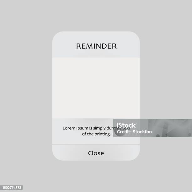 Counter Riminder Ui Reminder Ui Image Stock Illustration - Download Image Now - Adhesive ...