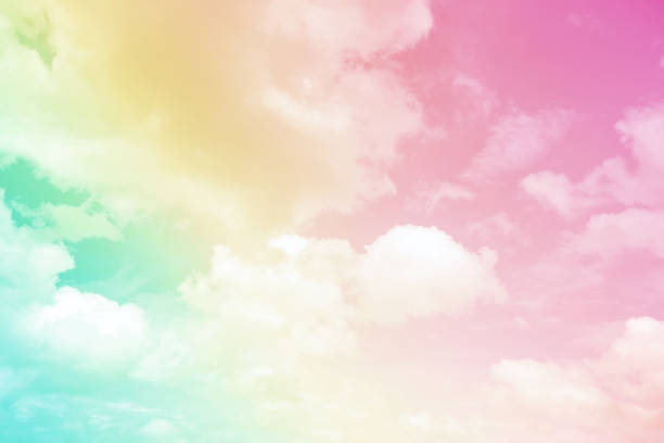 istock Sky and cloud background with a pastel color. Sky cloud background with a pastel colored gradient. Sky and cloud background and pastel fantasy color. 1502777606