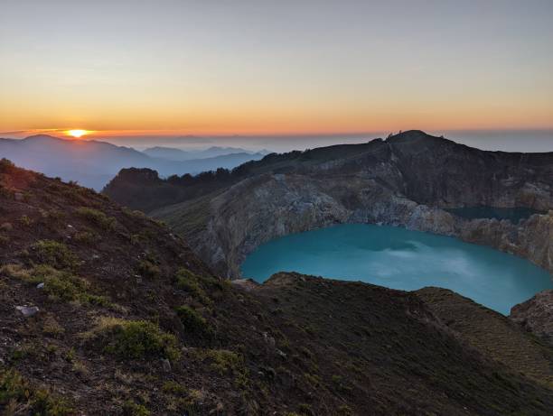 istock Stunning Kelimutu Volcano at sunrise 1502779166