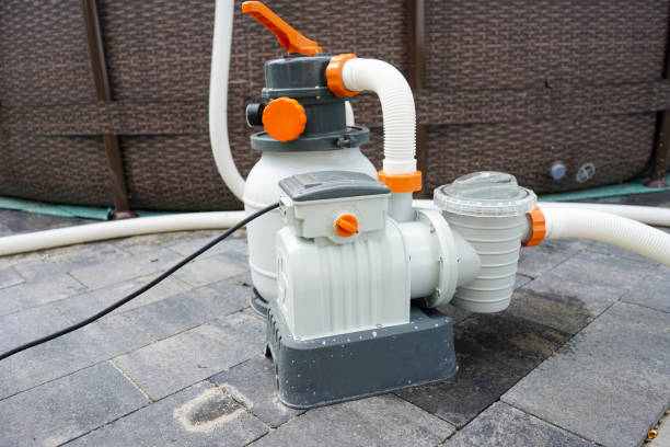 istock Pool pump near the swimming pool 1502791681