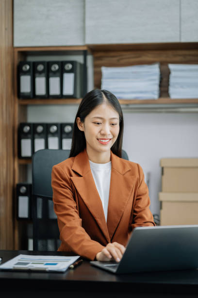 istock Businesswoman analyzing business enterprise data management, business analytics with charts, Marketing, Financial, Analyst, Business growth chart. 1502838208