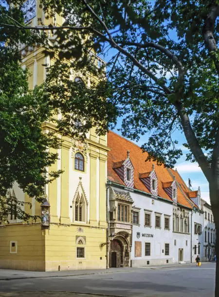 Old Town Hall with church in Bratislava, Slovakia, Bratislava