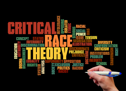 Word Cloud with Critical Race Theory concept.