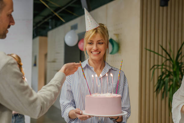 istock Celebrating a birthday in the office 1502843391