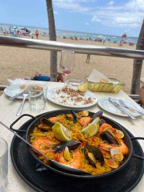 istock A spanish paella in the beach 1502843617
