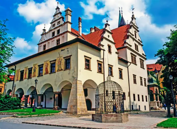 Old Town Hall and St.James church in Levoca, Slovakia