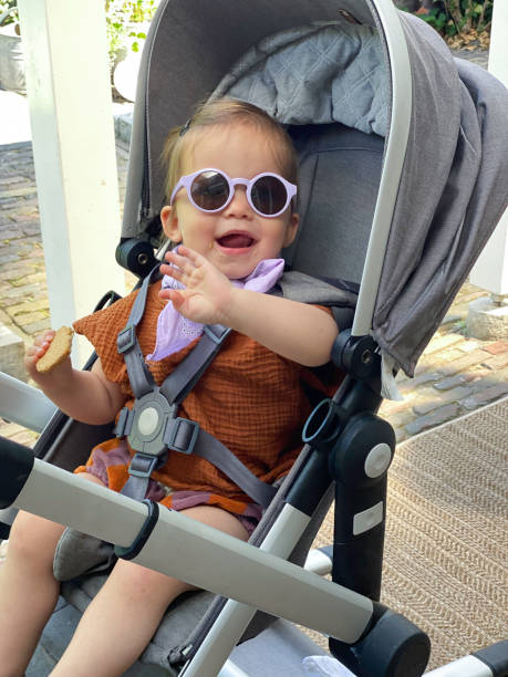 Toddler girl going out on a warm summer day