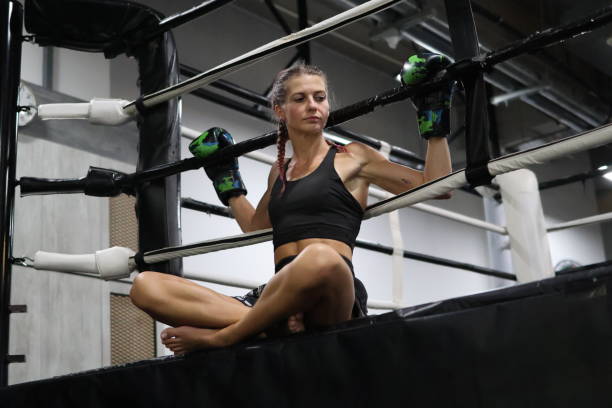 istock Young woman at a Thai boxing training - Mai Tai 1502857033