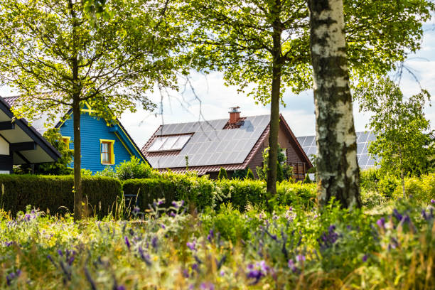 istock Houses with solar panels 1502865625