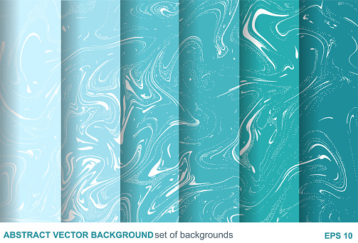 Set of paint and marble textures. Background for wedding banner and beauty salon. Vector