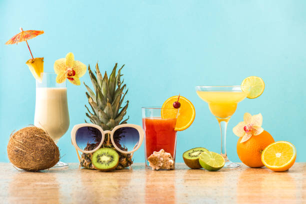 istock Summer Tropical Cocktails set 1502866479