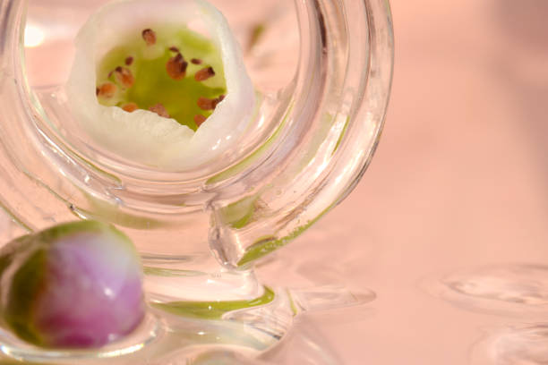 A drop of cosmetic skin care product. The concept of natural cosmetics.