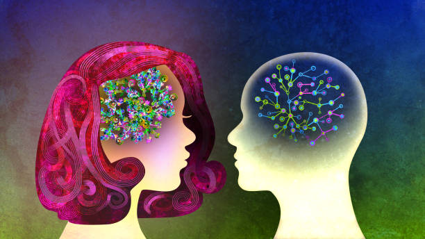 istock Male and Female Brains. Representing relationships, differences between men and women etc. 1502876253