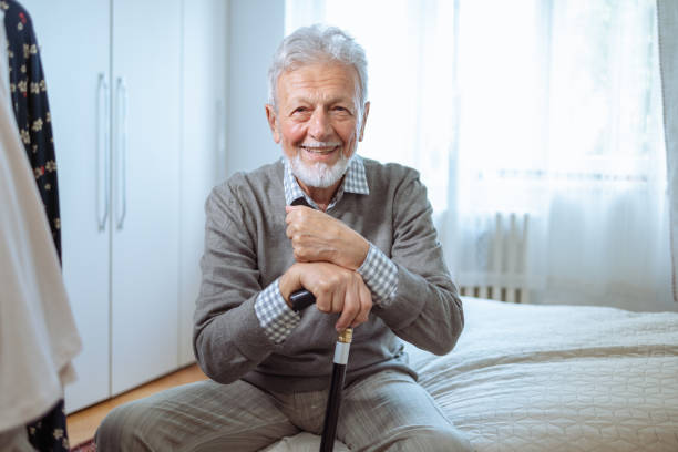 istock Serene Moments: Capturing Peace and Reflection with an Old Man in His Bedroom 1502878256